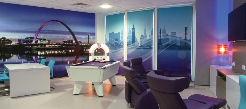 Wall Mural of Glasgow Skyline in a recreation area
